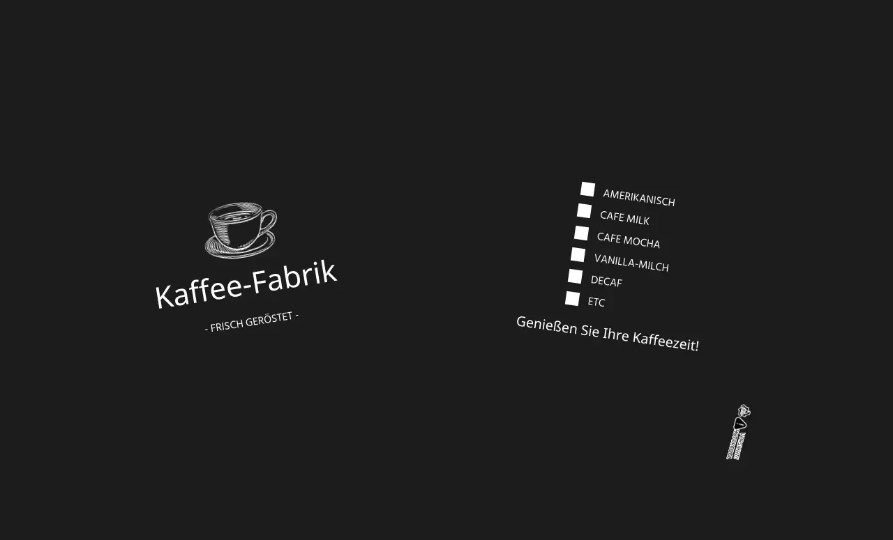 Schwarz einfache Illustration Cafe