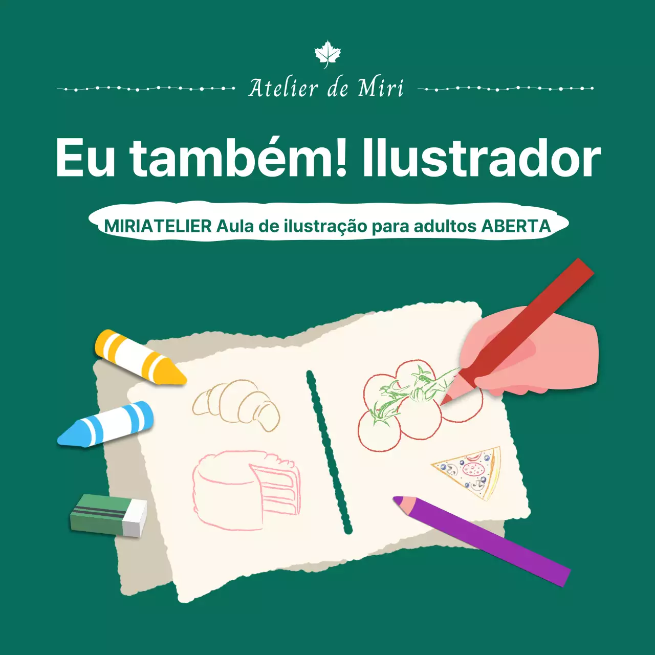 Ilustração TurquesaAula de arte concetual