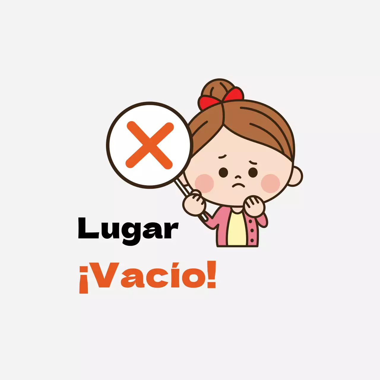 Naranja ilustración linda corona cuarentena