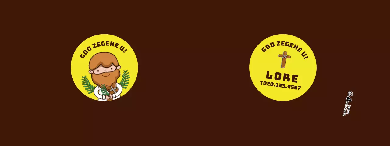 Bruin punt geel karakter illustratie kerk