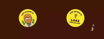 Bruin punt geel karakter illustratie kerk