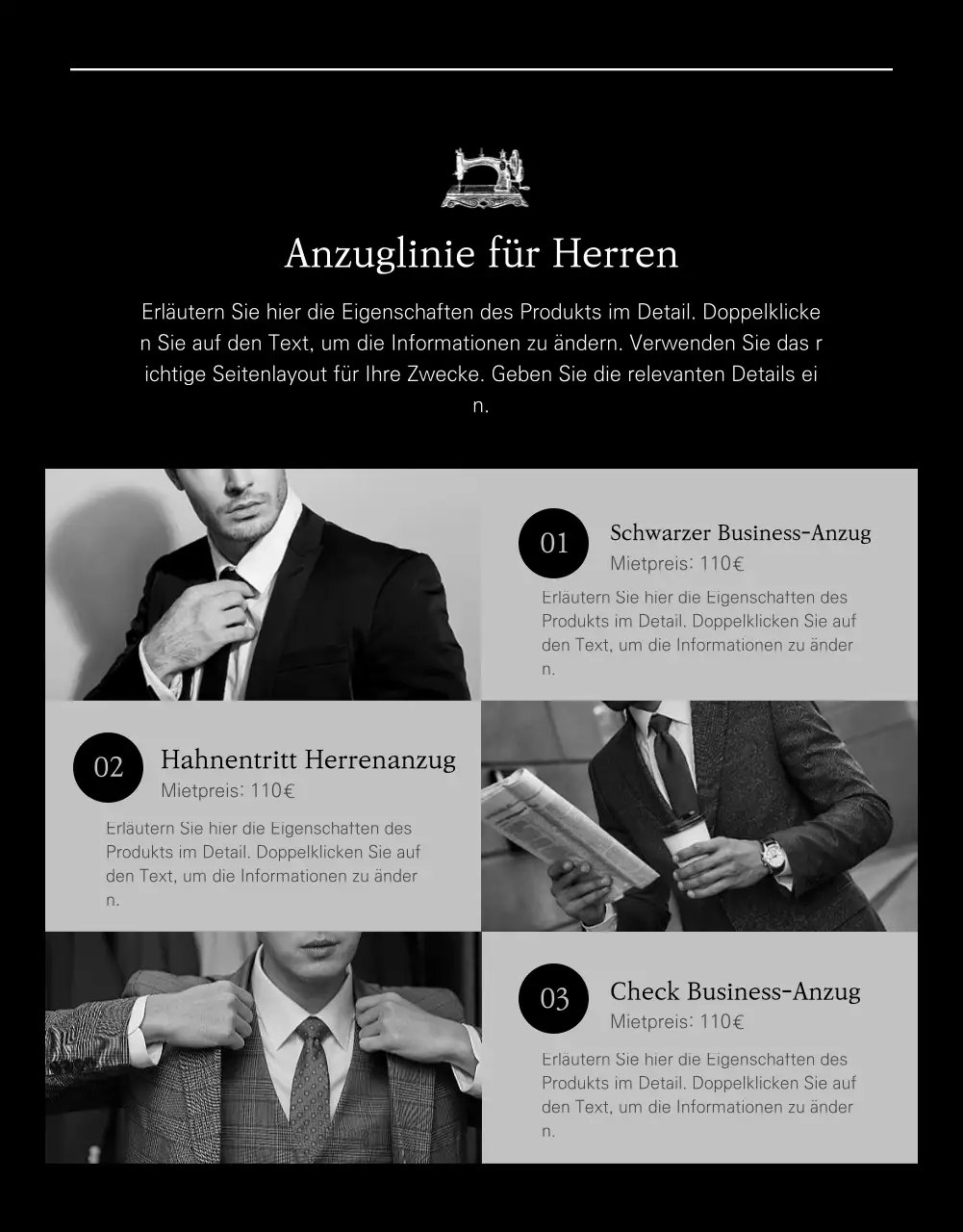 Detailseite von Greytone's Spezialgeschäft für Herrenanzüge und Anzugverleih