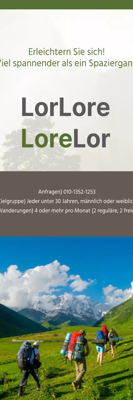 Anwerbung neuer Mitglieder für die Biz Mountaineering Society