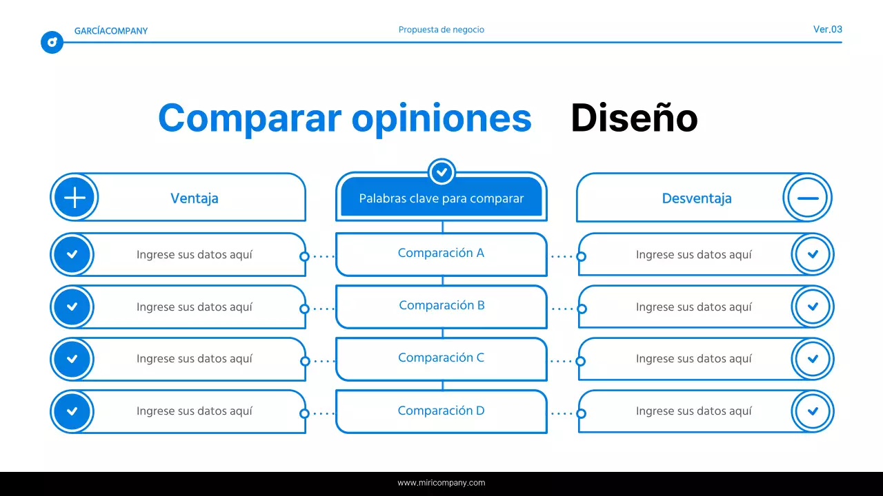 Informe de resaltado de texto simple en azul y blanco