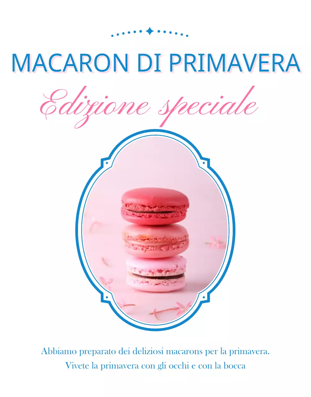 Vendere macaron con decorazioni rosa e vintage