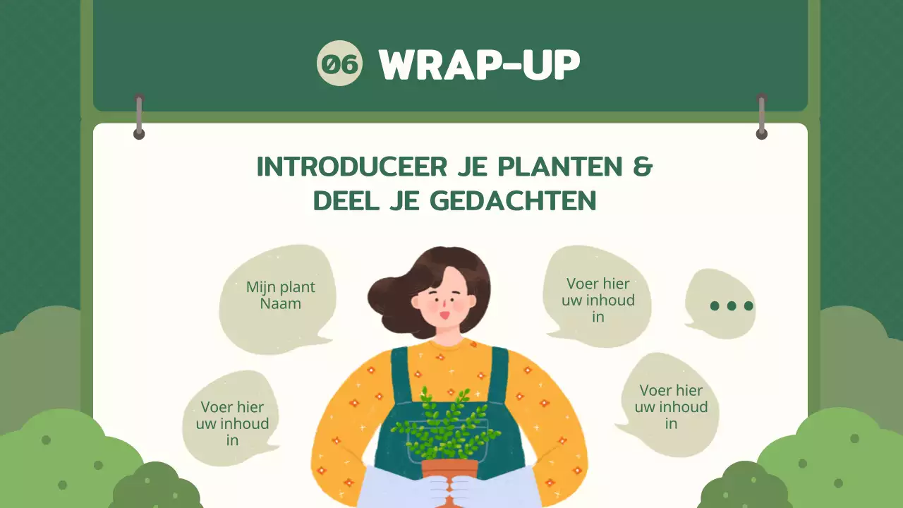 Een plantenbak kweken met het abstracte schetsboekconcept