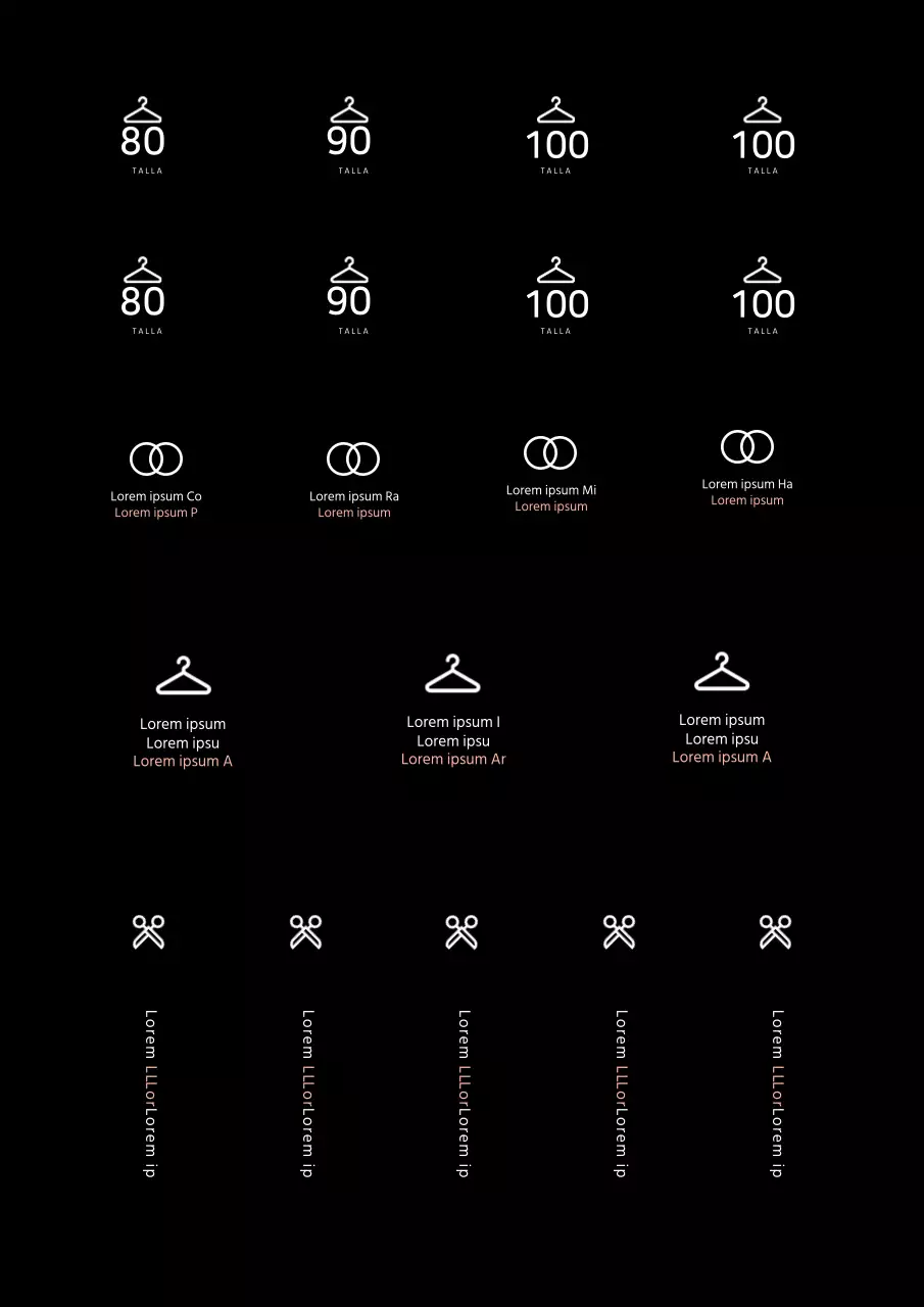 Adhesivo de sellado a mano alzada de tamaño simple para ropa negra