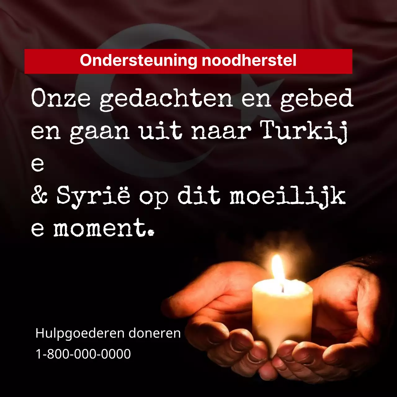 Donkere kaars verwarmende opluchting aankondiging