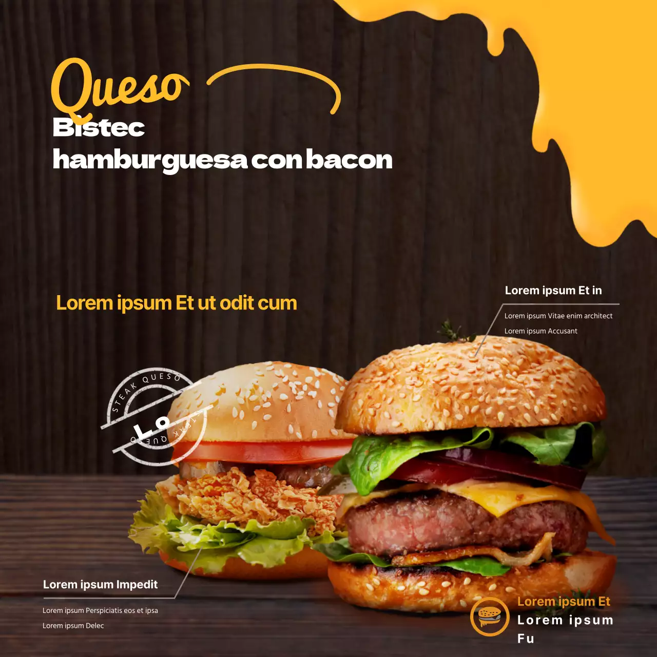 Promocione su hamburguesa