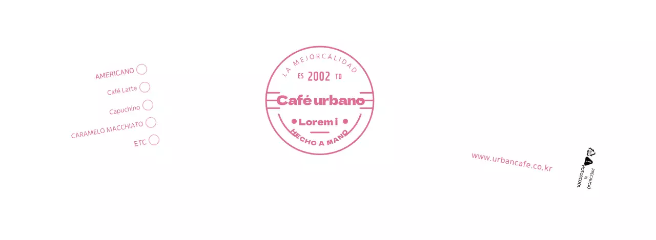 White Pink Neat Symbols Cafe