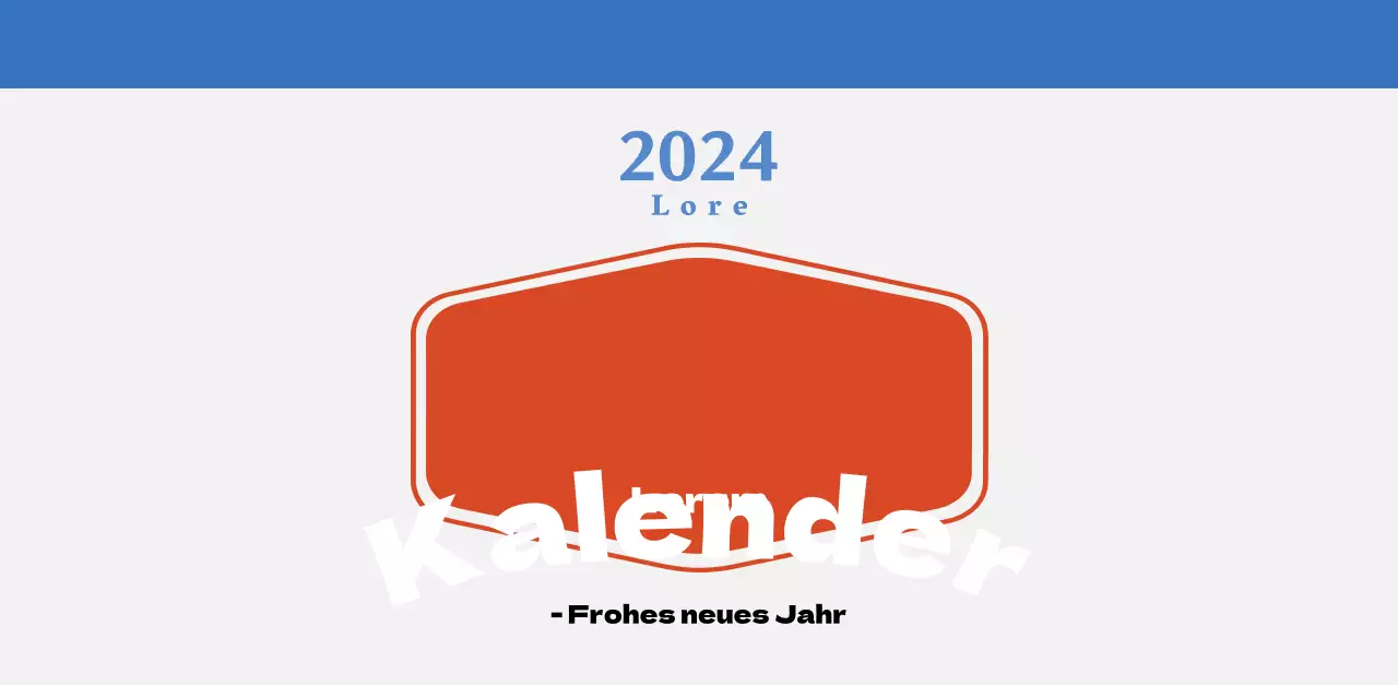 Retro-Konzept Nostalgie-Kalender in rot und blau