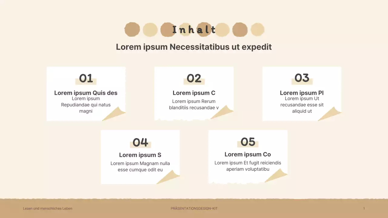 Präsentationsmappe mit gefühlvollen handgezeichneten Buchillustrationen in Braun und Grün