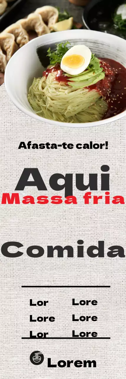 Restaurantes de massas frias
