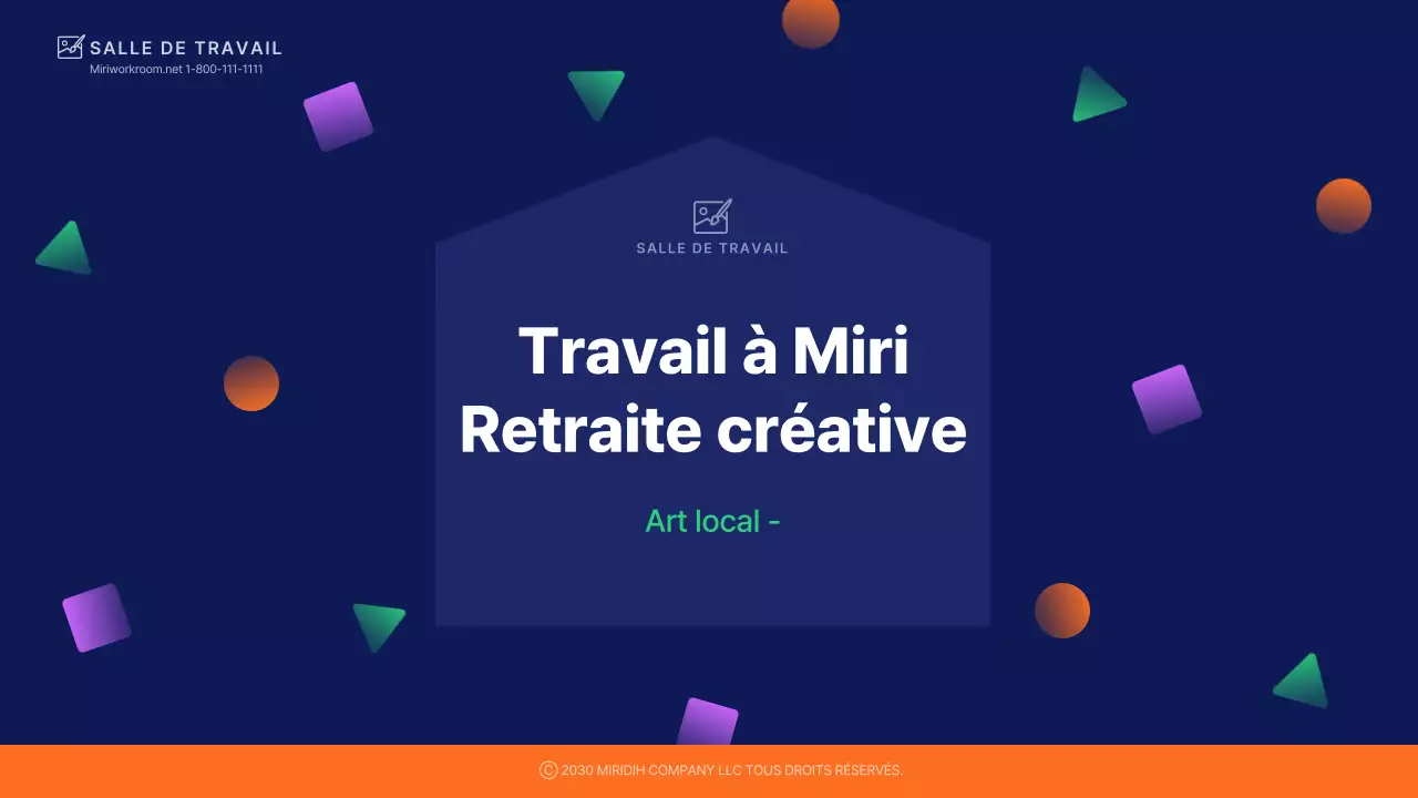 Recrutement de créatifs locaux avec des formes en bleu marine et des couleurs d'accentuation