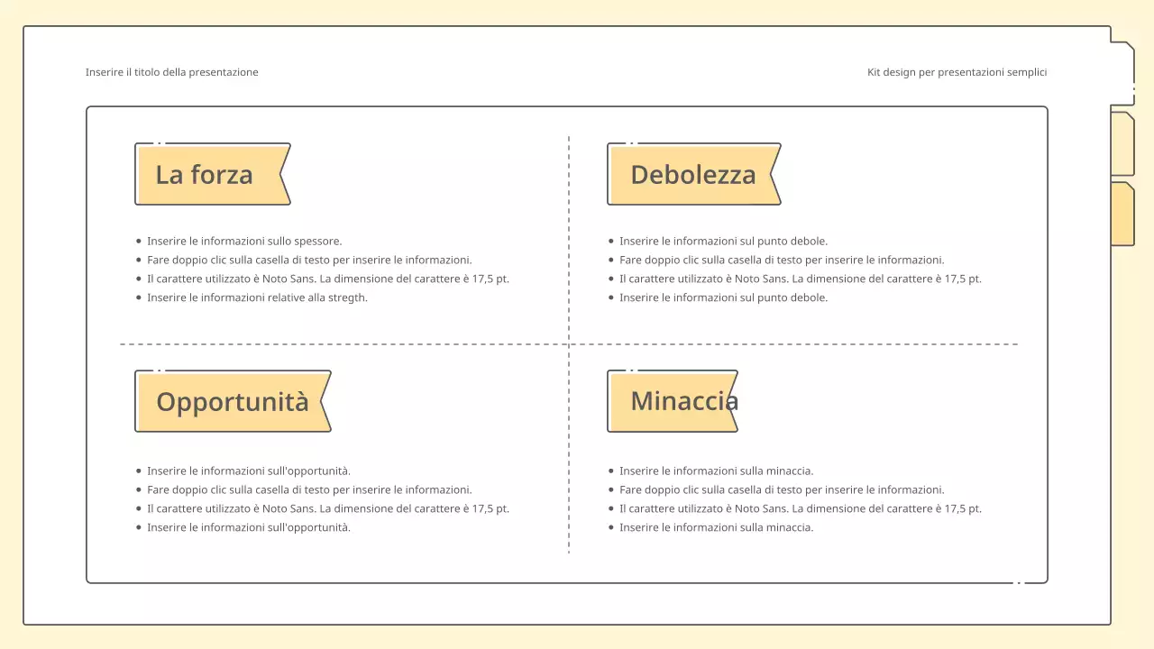 Kit di presentazione semplice e pulito in giallo