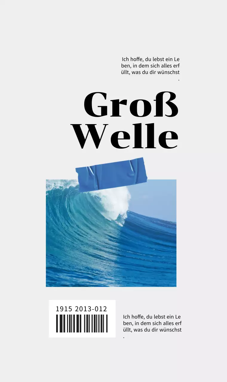 Wellenfotorahmen-Konzept und Typografie-Design