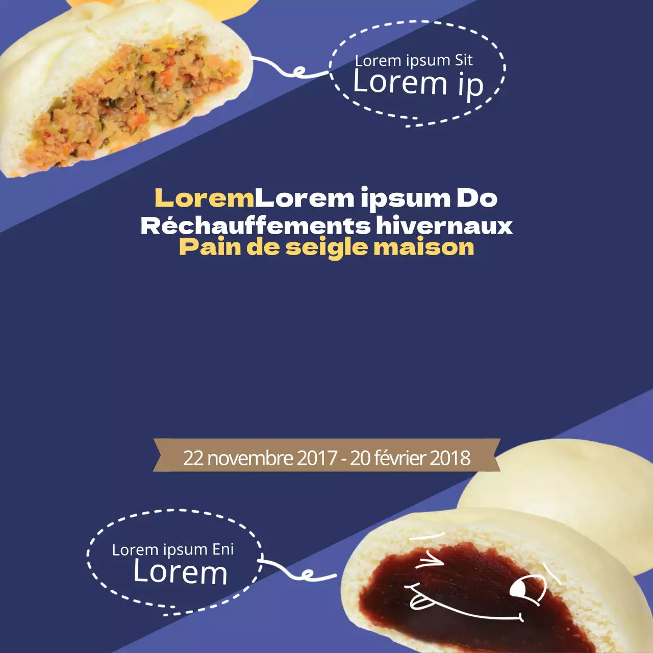 Nouveau menu pour le petit pain d'hiver