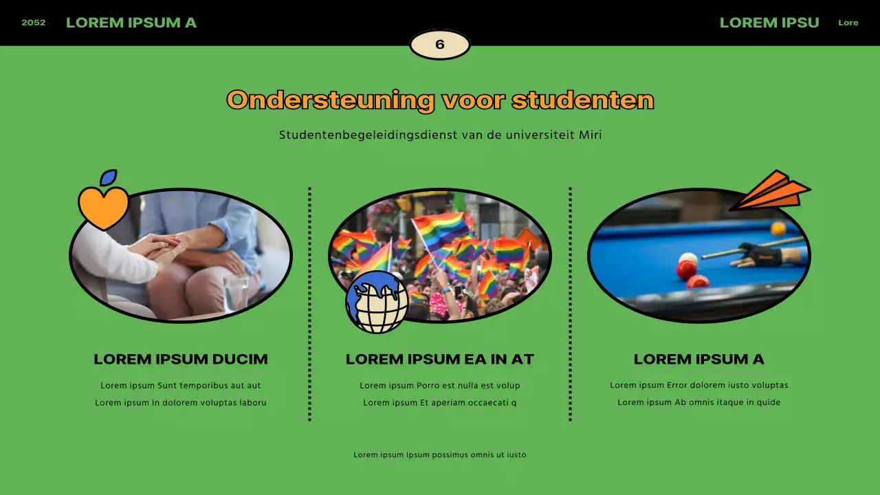 Vintage concept in blauw en oranje voor oriëntatie internationale student