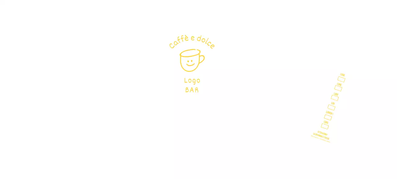 Illustrazione bianca gialla disegnata a mano