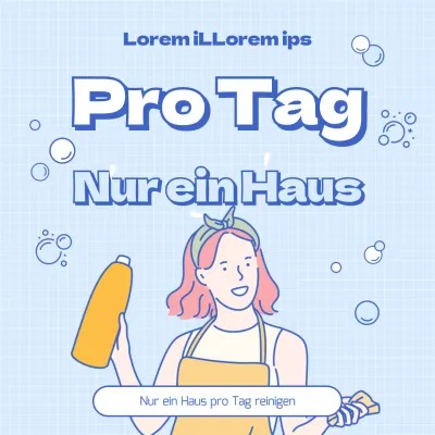 Ein niedlicher Einzugsführer in Hellblau und Blau