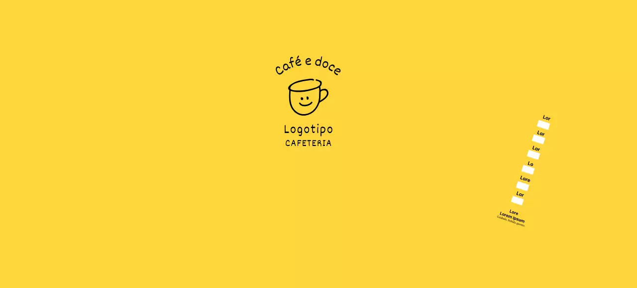 Ilustração amarela desenhada à mão