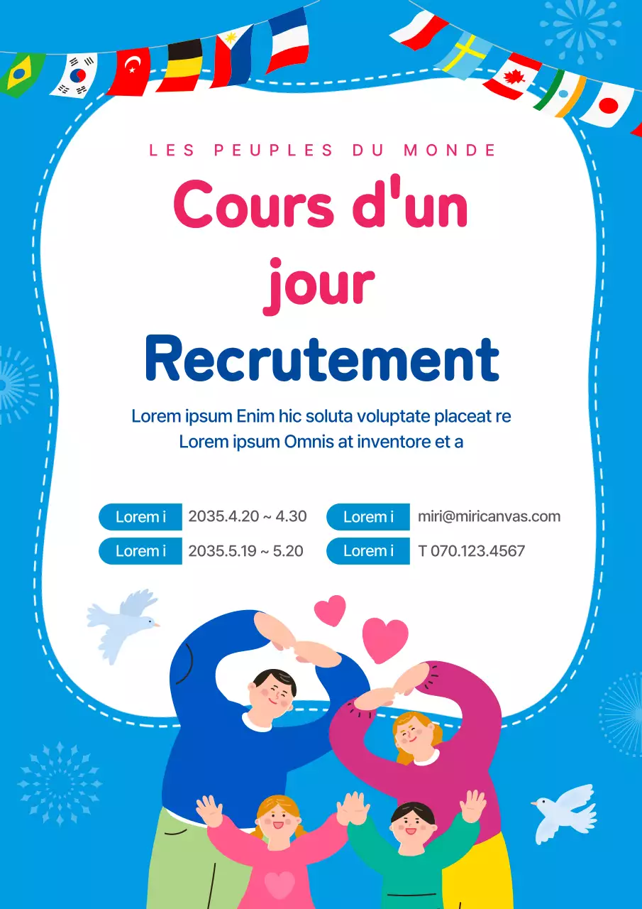 Surligner les illustrations en bleu Recruter des tuteurs pour les cours d'une journée de la Journée mondiale