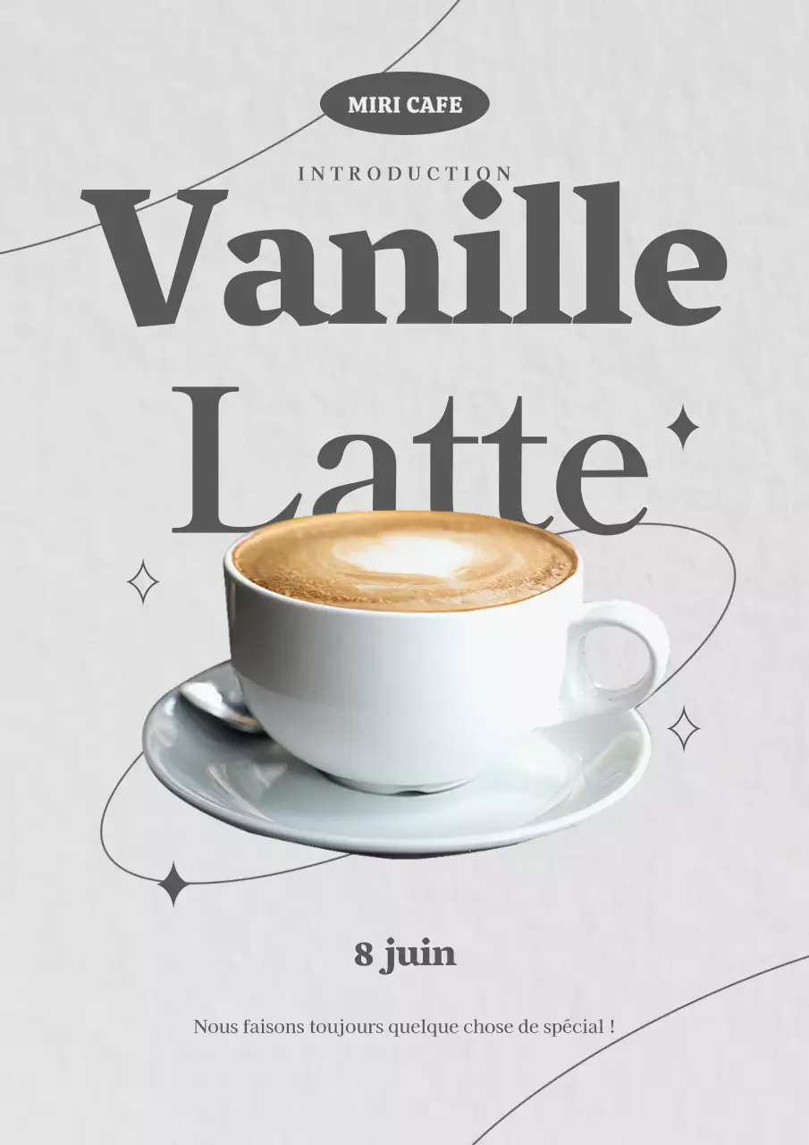 Promouvoir une carte de café simple et élégante