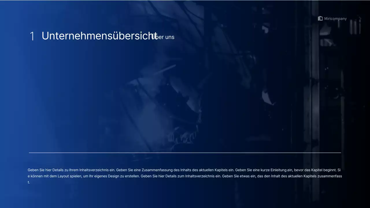 Einfache Unternehmensinfografik mit blauen und grünen Farbverläufen