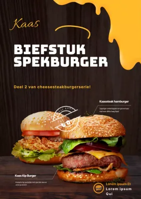 Promoot een nieuw cheeseburger menu-item