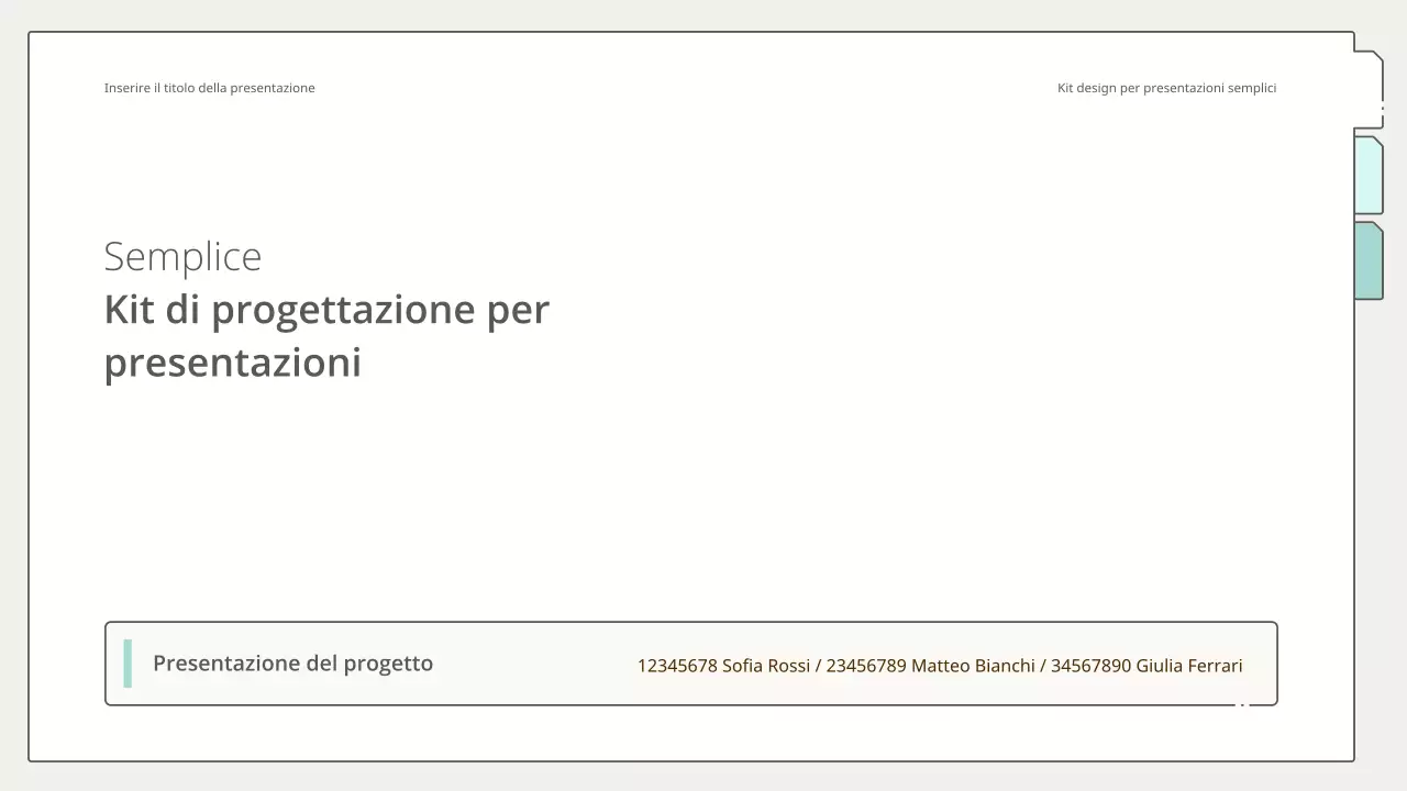 Kit di presentazione semplice e pulito in giallo