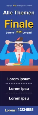 Blaue Illustration niedliche Schule Werbung