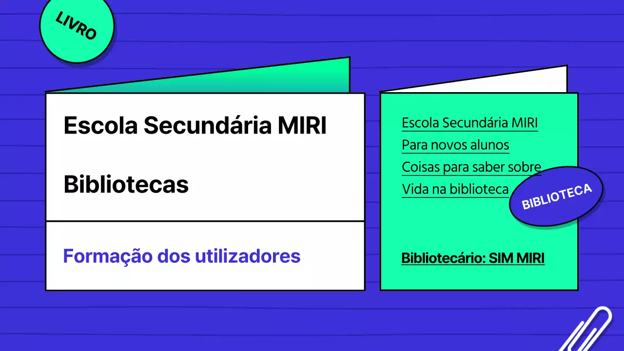 Guia de utilização da biblioteca azul e menta da escola secundária