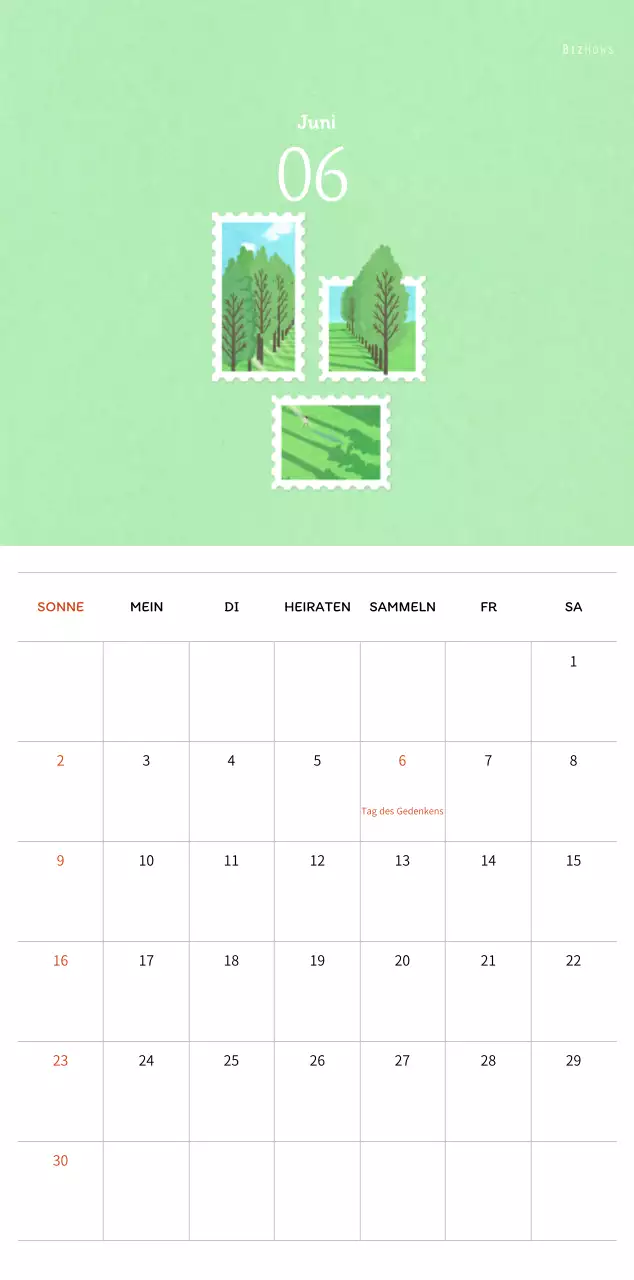 Stempelillustrationen mit einem warmen Konzept