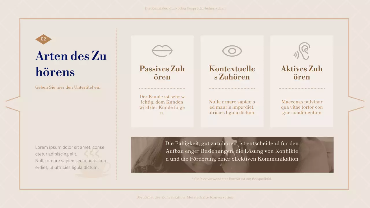 Marineblau und Beige - Dialog des Tages