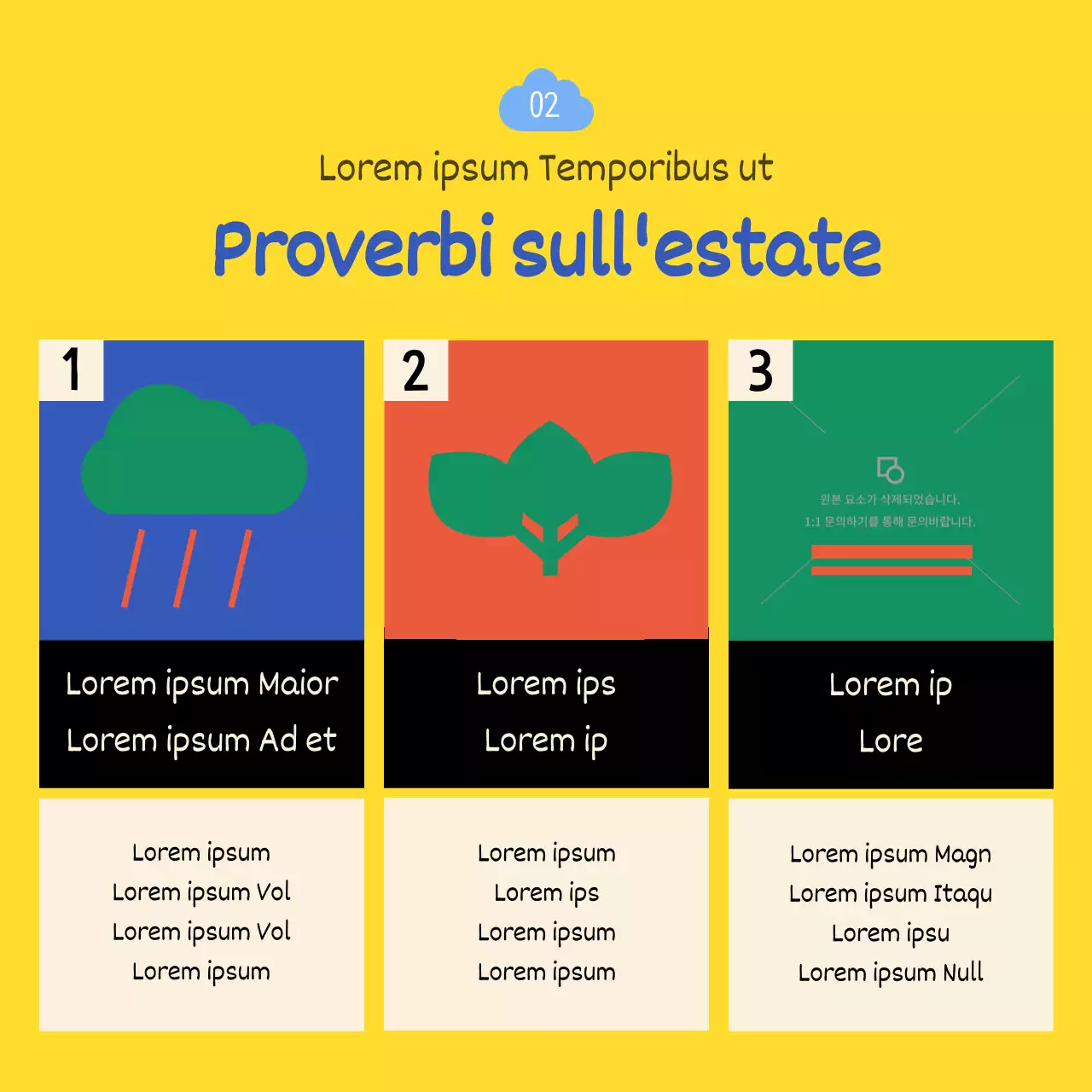 Illustrazioni colorate Detti meteorologici divertenti