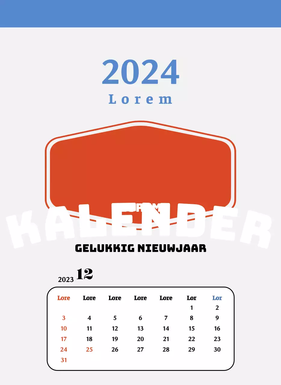 Rode en blauwe retro onderzetters memory kalender