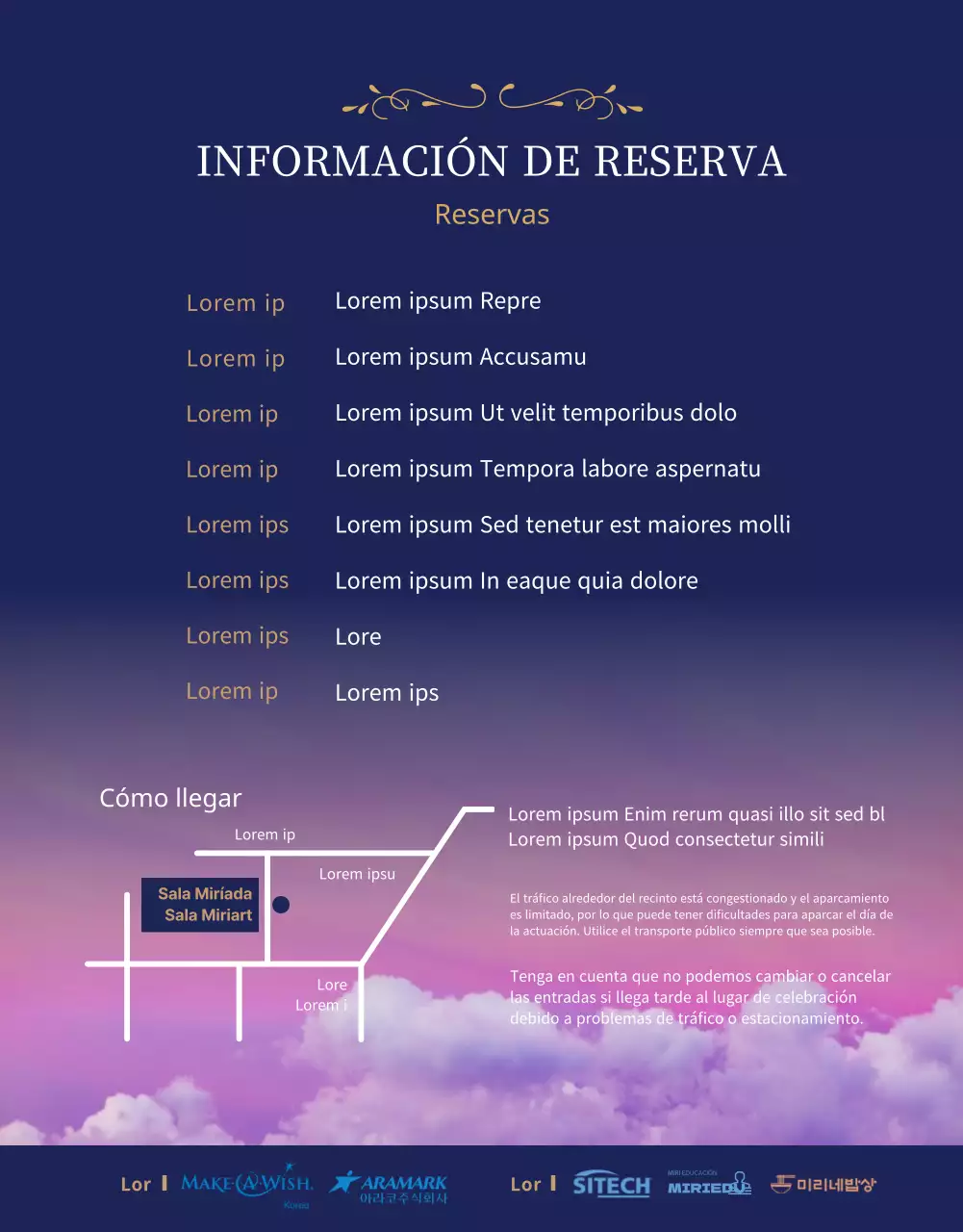 Un mágico musical estrellado en morado y azul