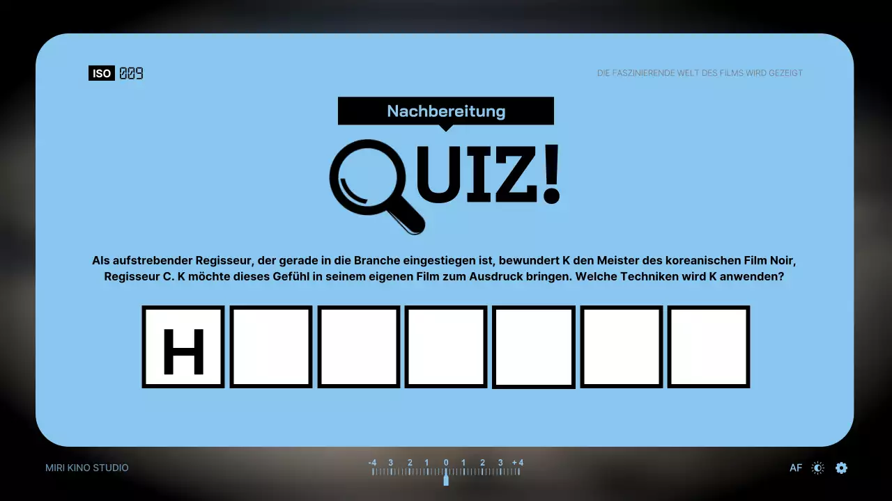 Einführung von Filmbegriffen anhand des Sucherthemas