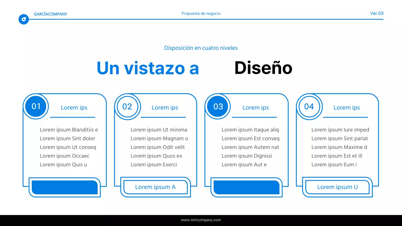 Informe de resaltado de texto simple en azul y blanco