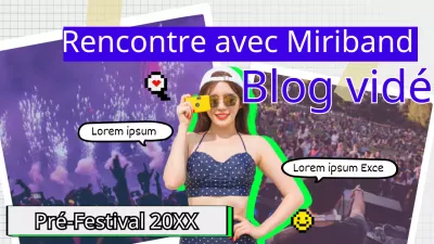 Festival vlog d'une femme en maillot de bain bleu