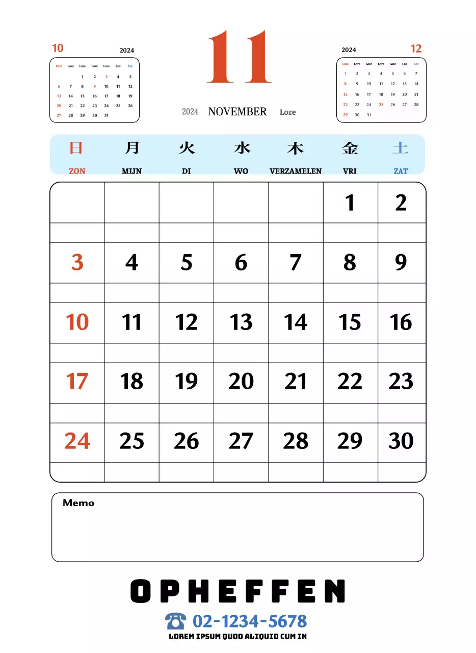 Rode en blauwe retro onderzetters memory kalender
