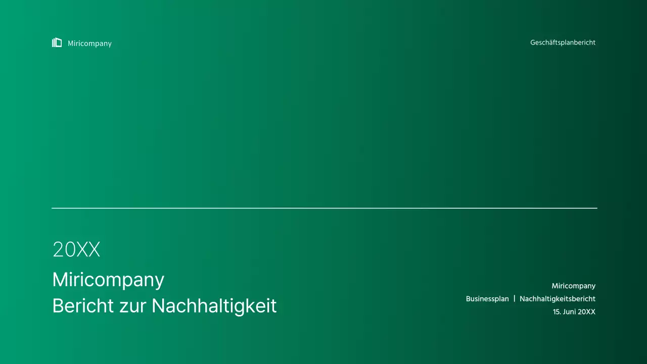 Einfache Unternehmensinfografik mit blauen und grünen Farbverläufen