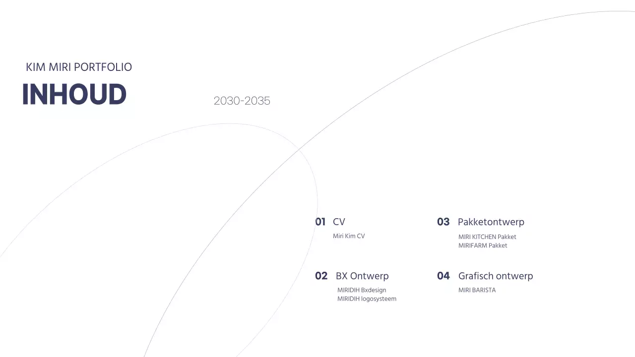 White Navy Nette Portfolio Presentatie voor Ontwerpers