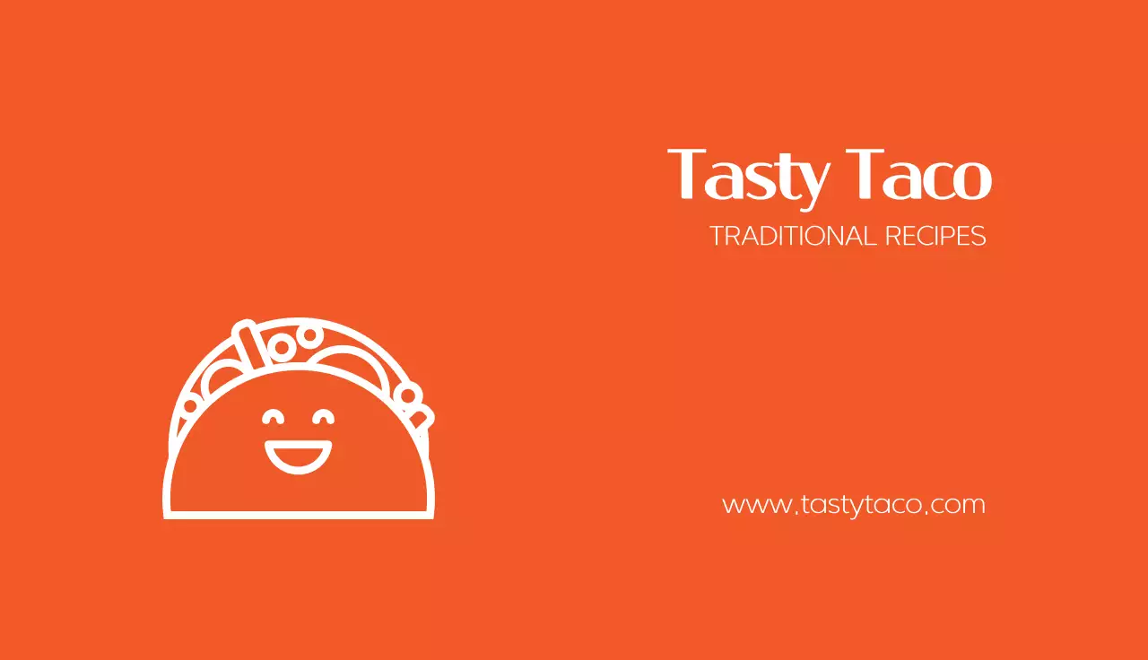 オレンジ シンプル タコス 名刺