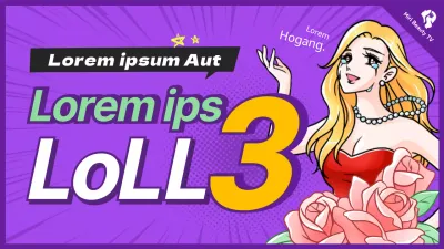 Concept de bande dessinée en violet YouTube thumbnail