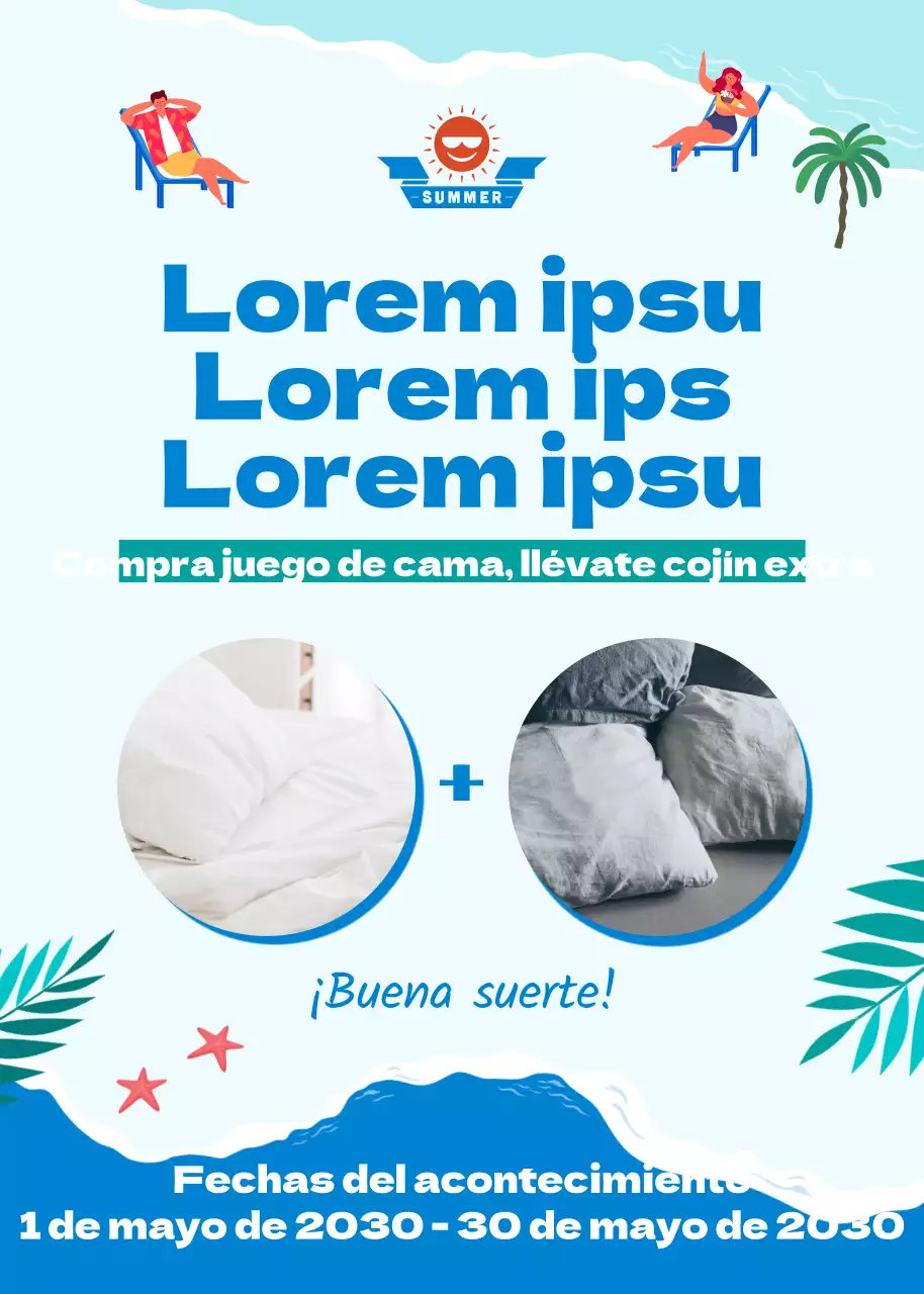 Un juego de cama de principios de verano con un tema náutico azul marino