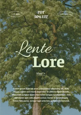 Een vintage lente-evenement in groen en lichtblauw