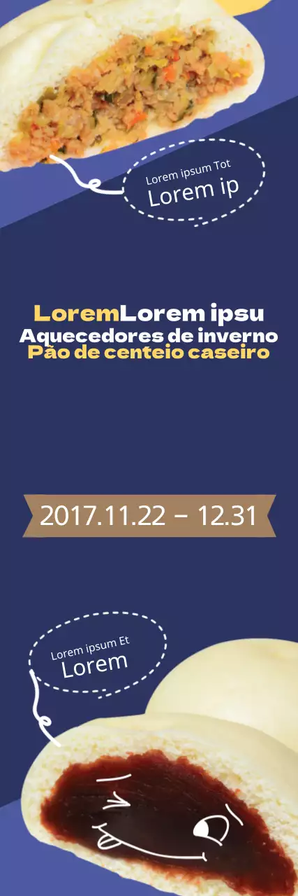 Pão de inverno Novo Menu Evento