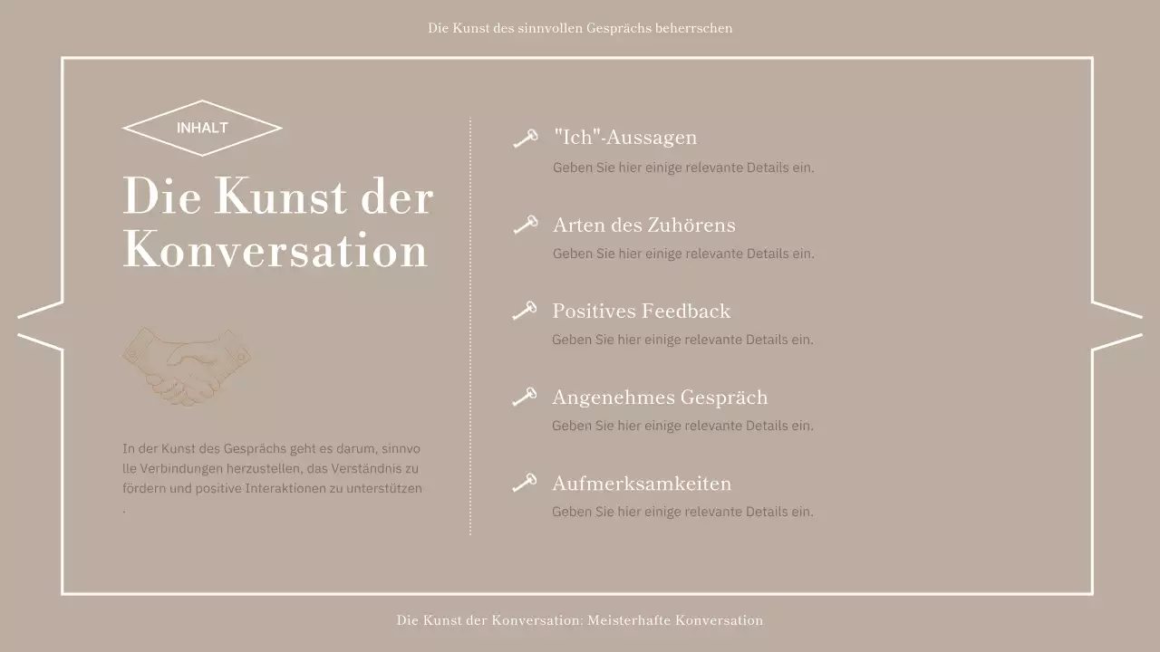 Marineblau und Beige - Dialog des Tages