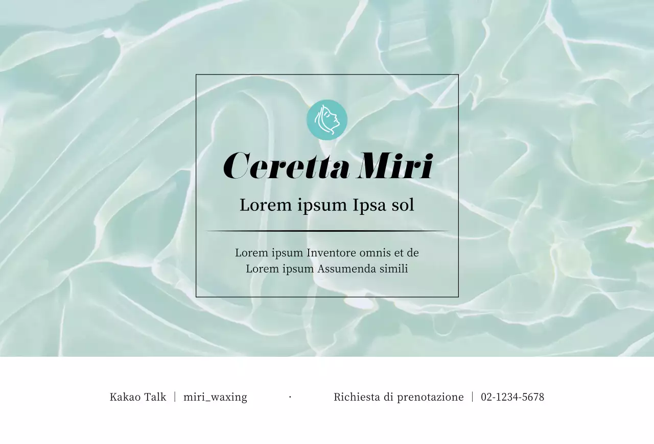 Cartolina orizzontale per la promozione della depilazione con ceretta fotografica in toni di zecca